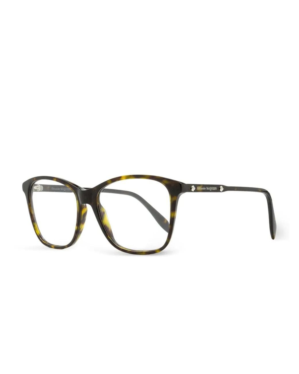 McQueen Brown Square-Frame Glasses