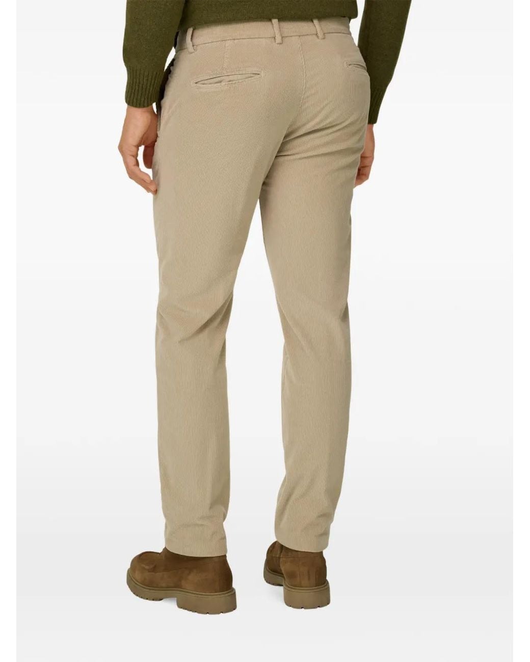 Boggi Natural Stretch Velvet Trousers for men
