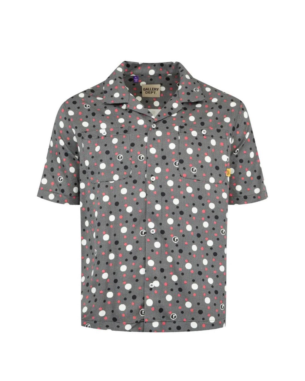 GALLERY DEPT. Gray Polka-Dot Short-Sleeve Shirt