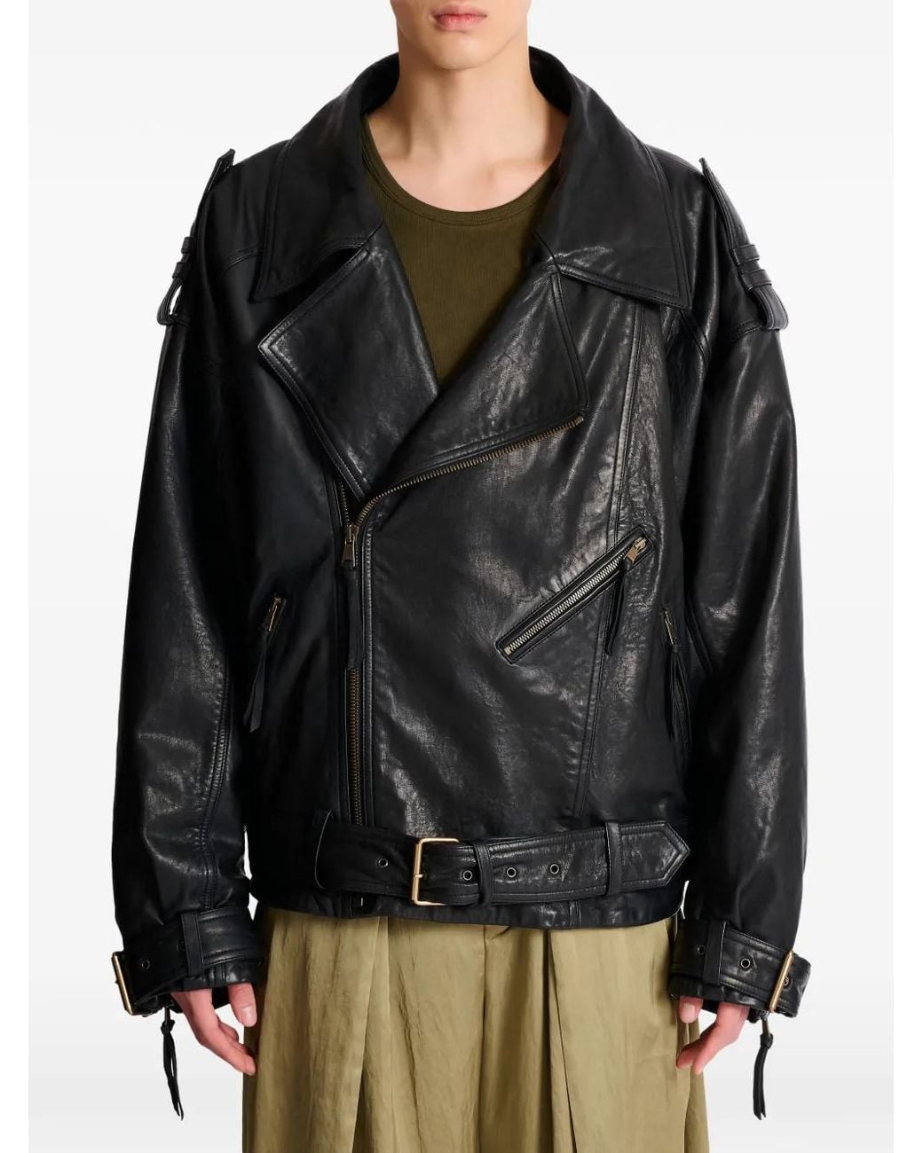 Giacca Biker di Balmain in Black da Uomo