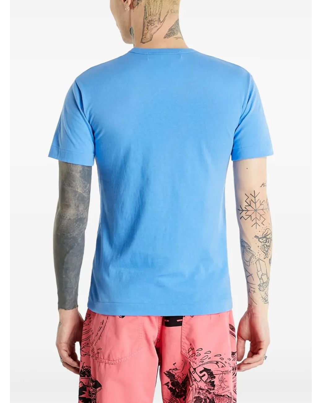 COMME DES GARÇONS PLAY Blue Heart Logo T-Shirt