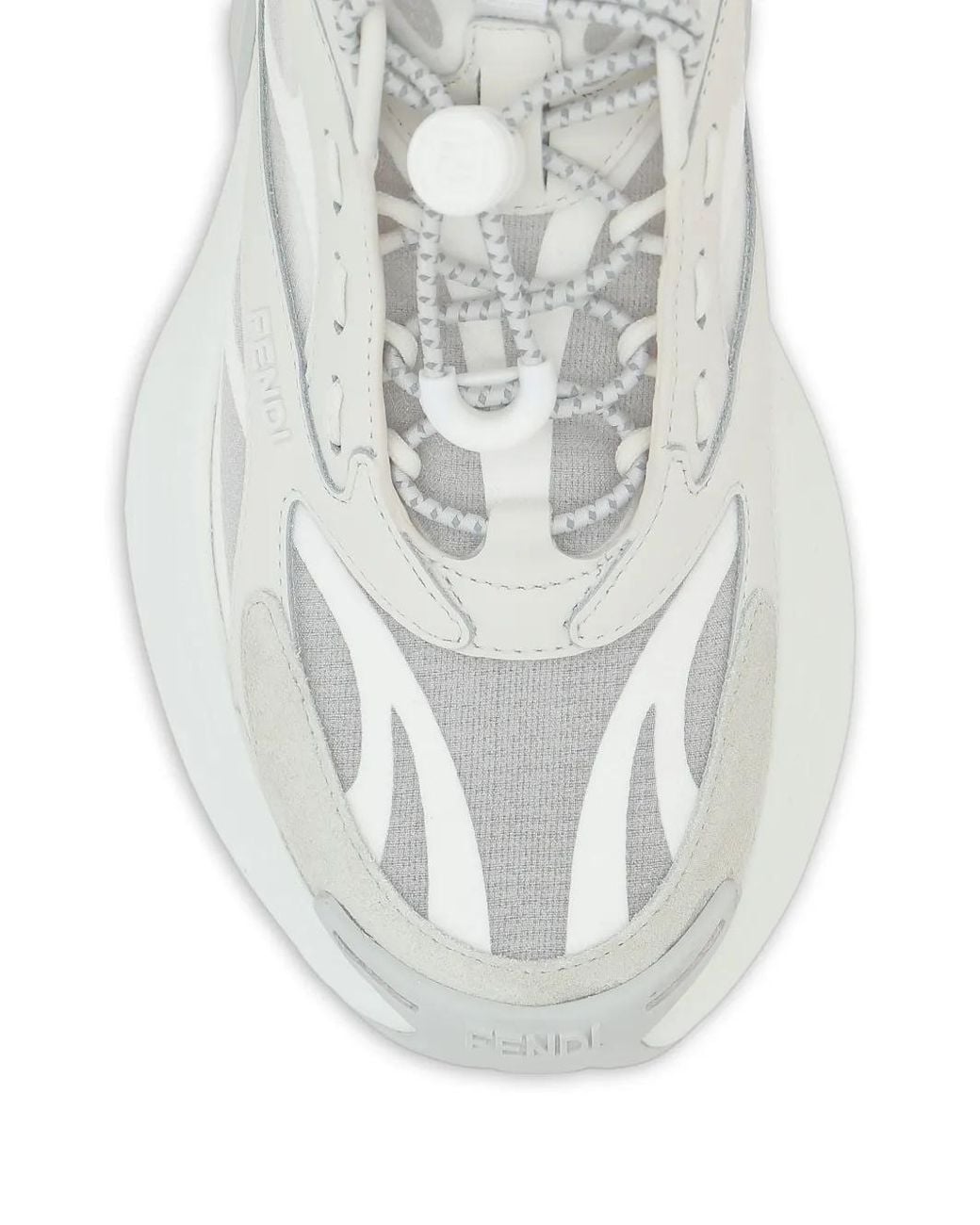 Fendi White F-Light Sneakers