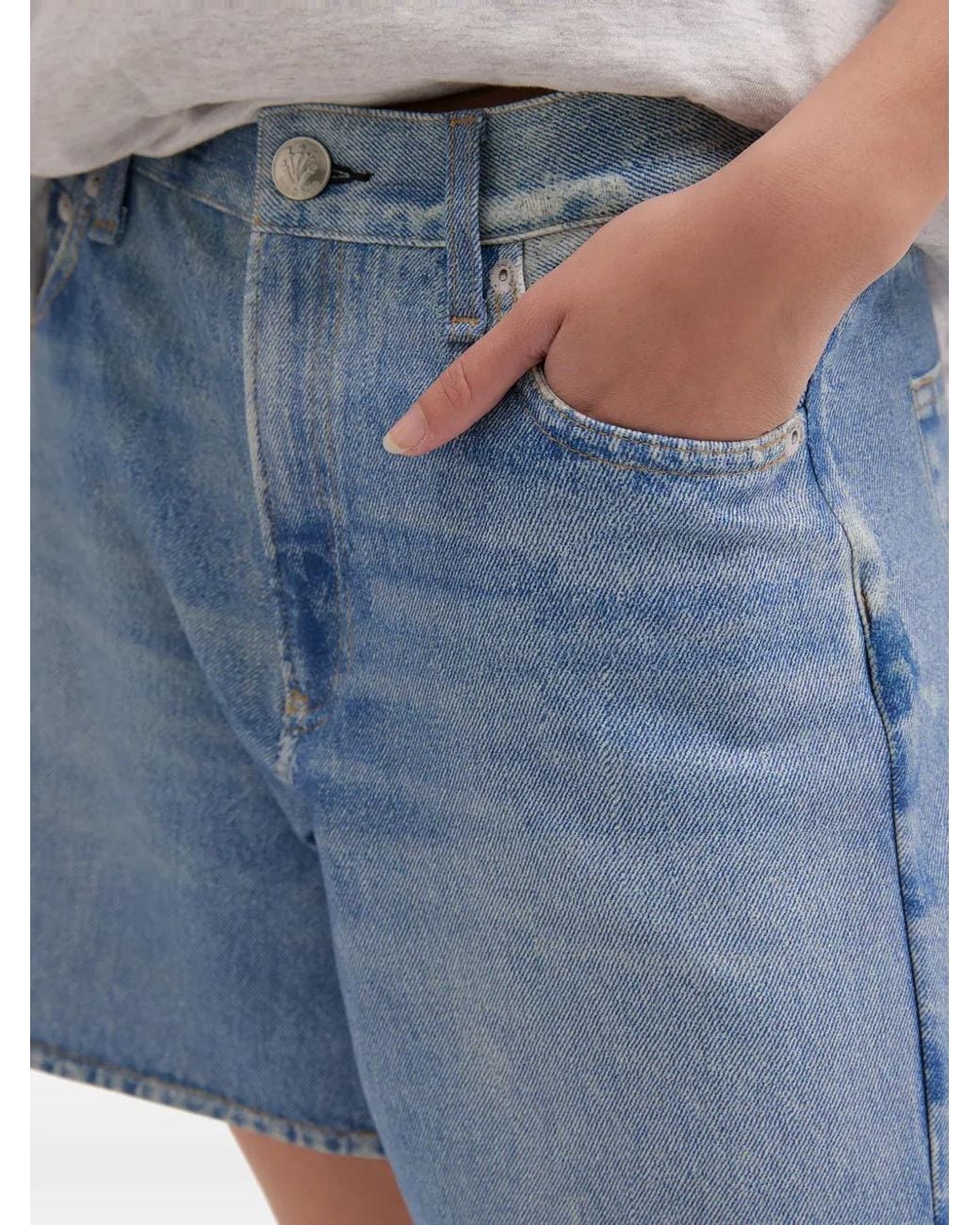 Rag & Bone Blue Five-Pocket Shorts