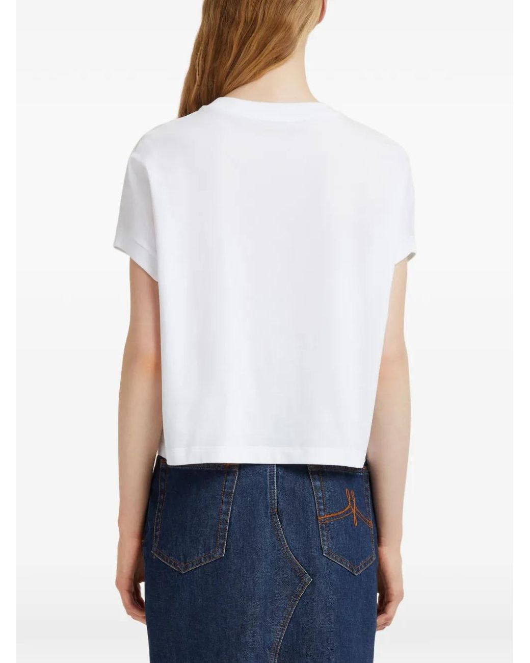 Marni White Logo-Print T-Shirt