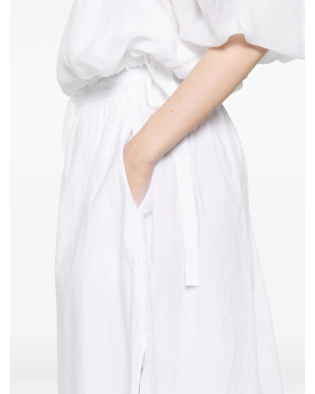 Deha White Drawstring Skirt