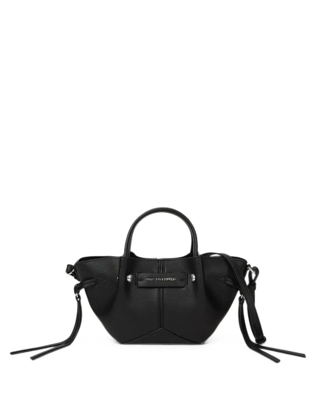 Karl Lagerfeld Black K/Pierced Mini Tote Bag