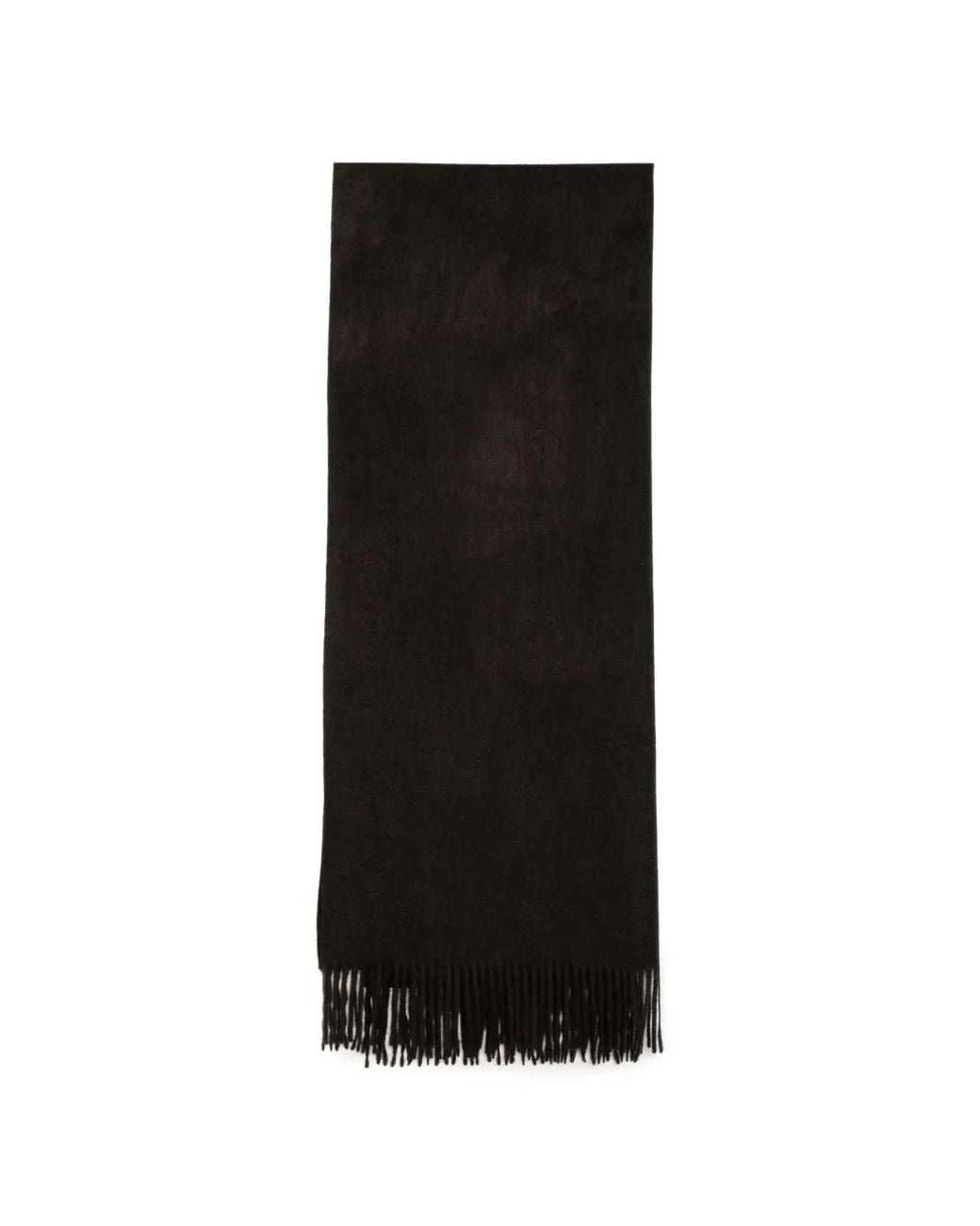 N.Peal Cashmere Black Fringed Woven Shawl