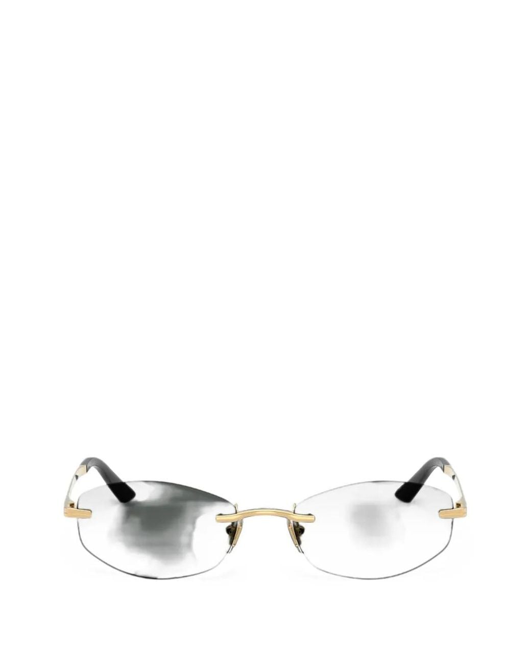 Versace White Oval-Frame Sunglasses
