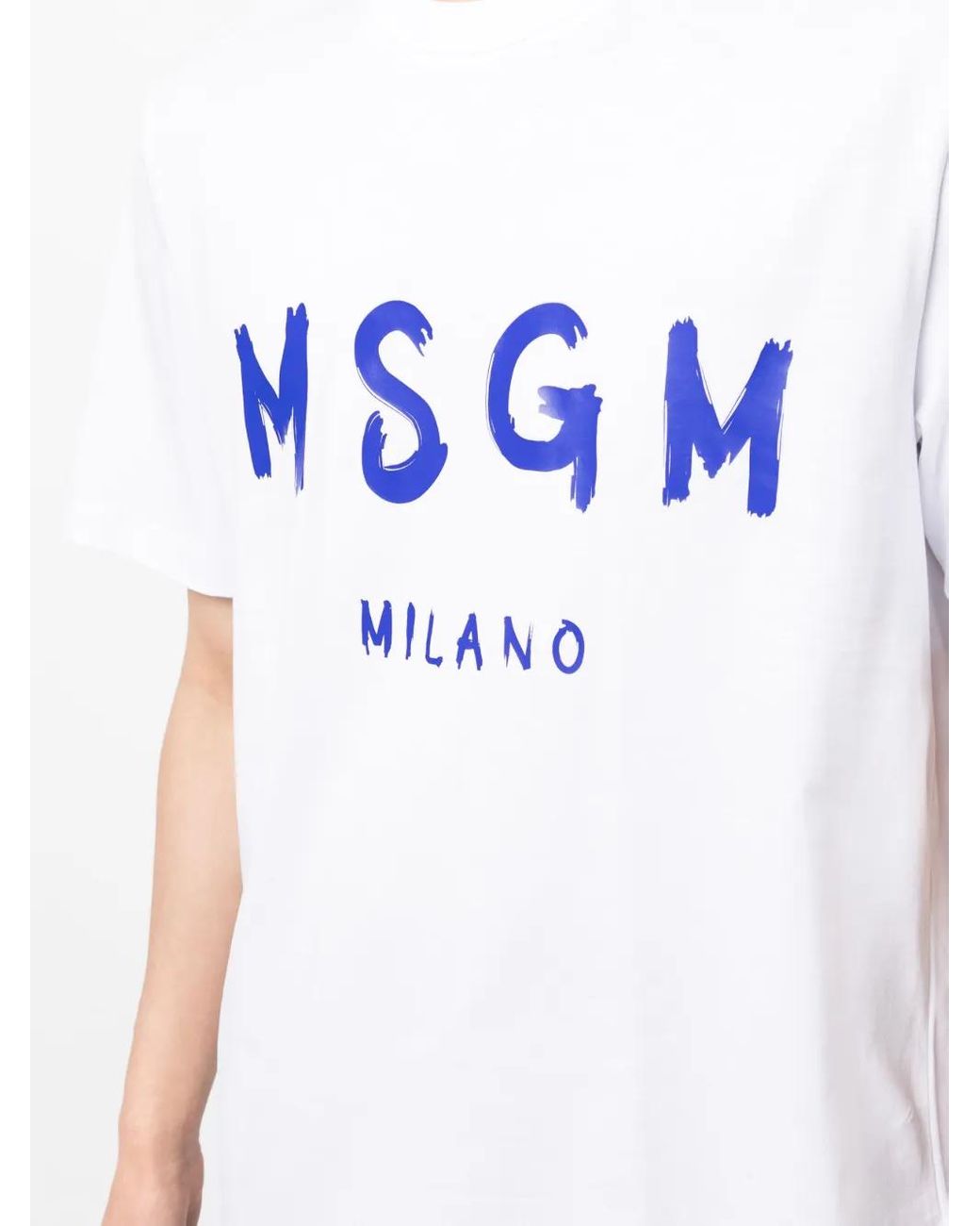 MSGM Blue Logo T-Shirt for men