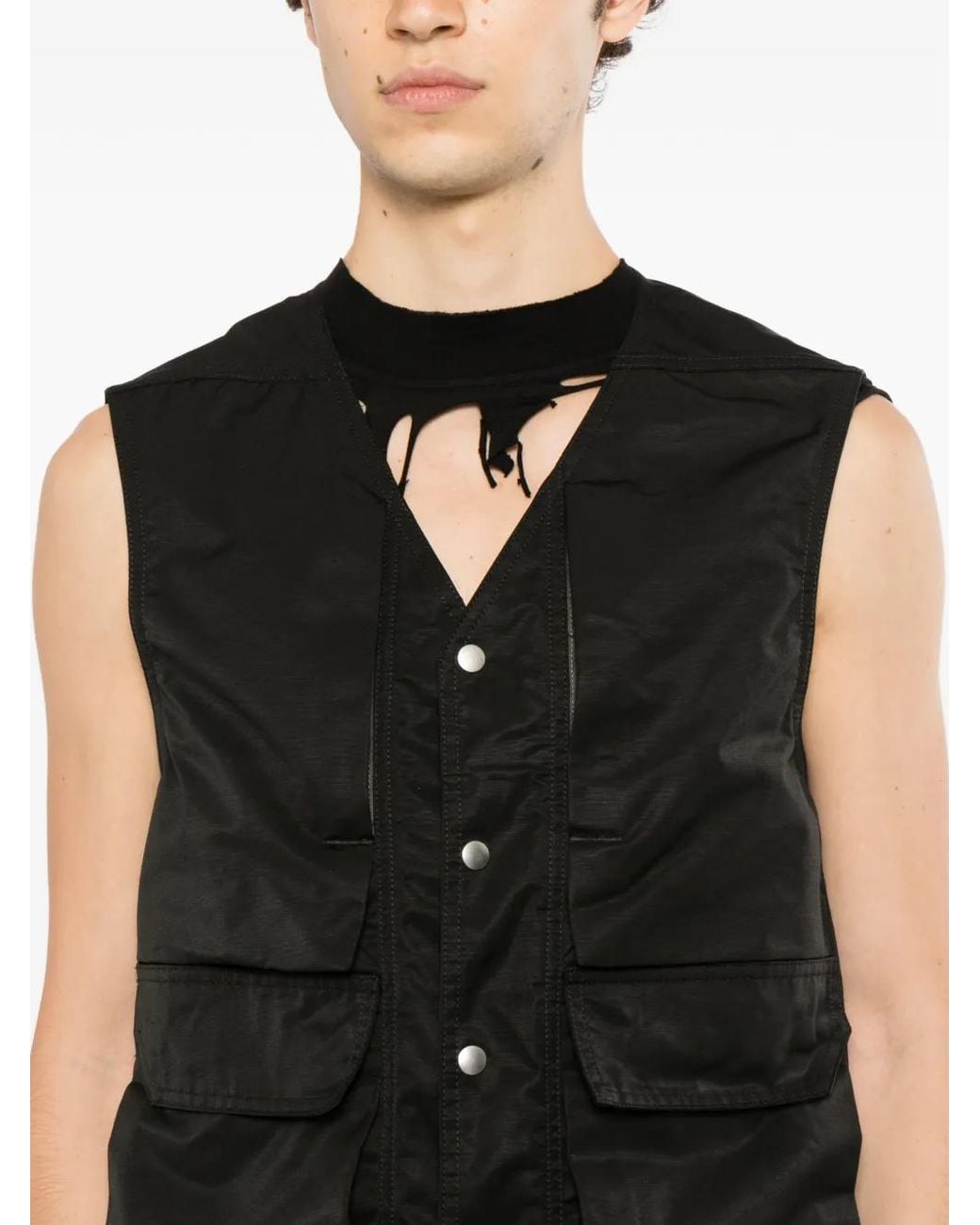 Rick Owens Black Débardeur Simplified Blixa for men