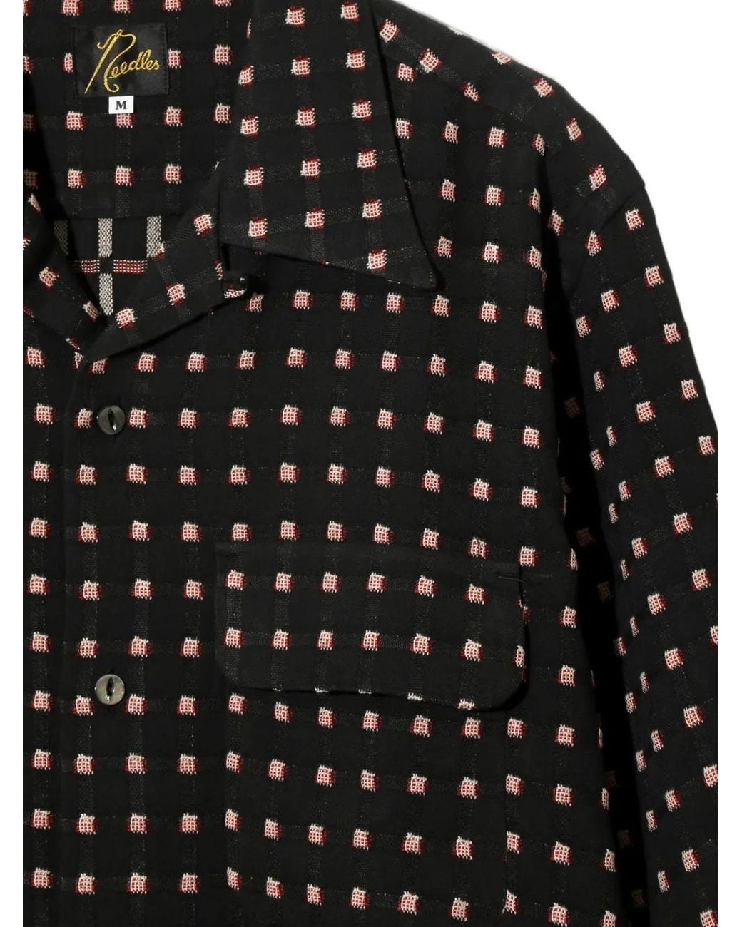 Needles Black Dobby-Square Shirt for men