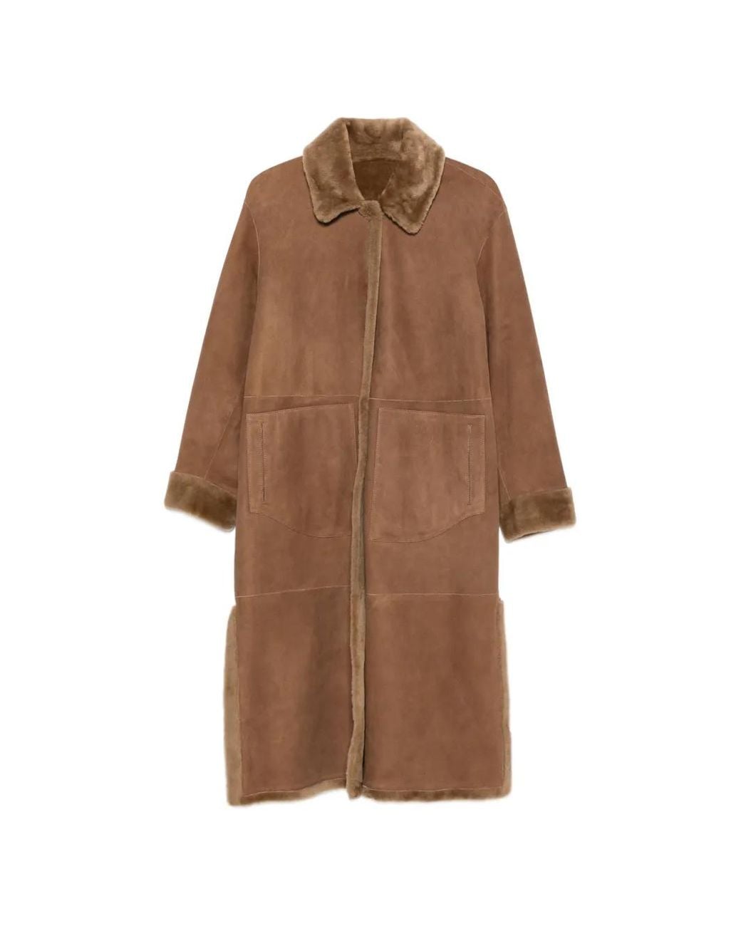 Manzoni 24 Brown Long-Sleeves Coat