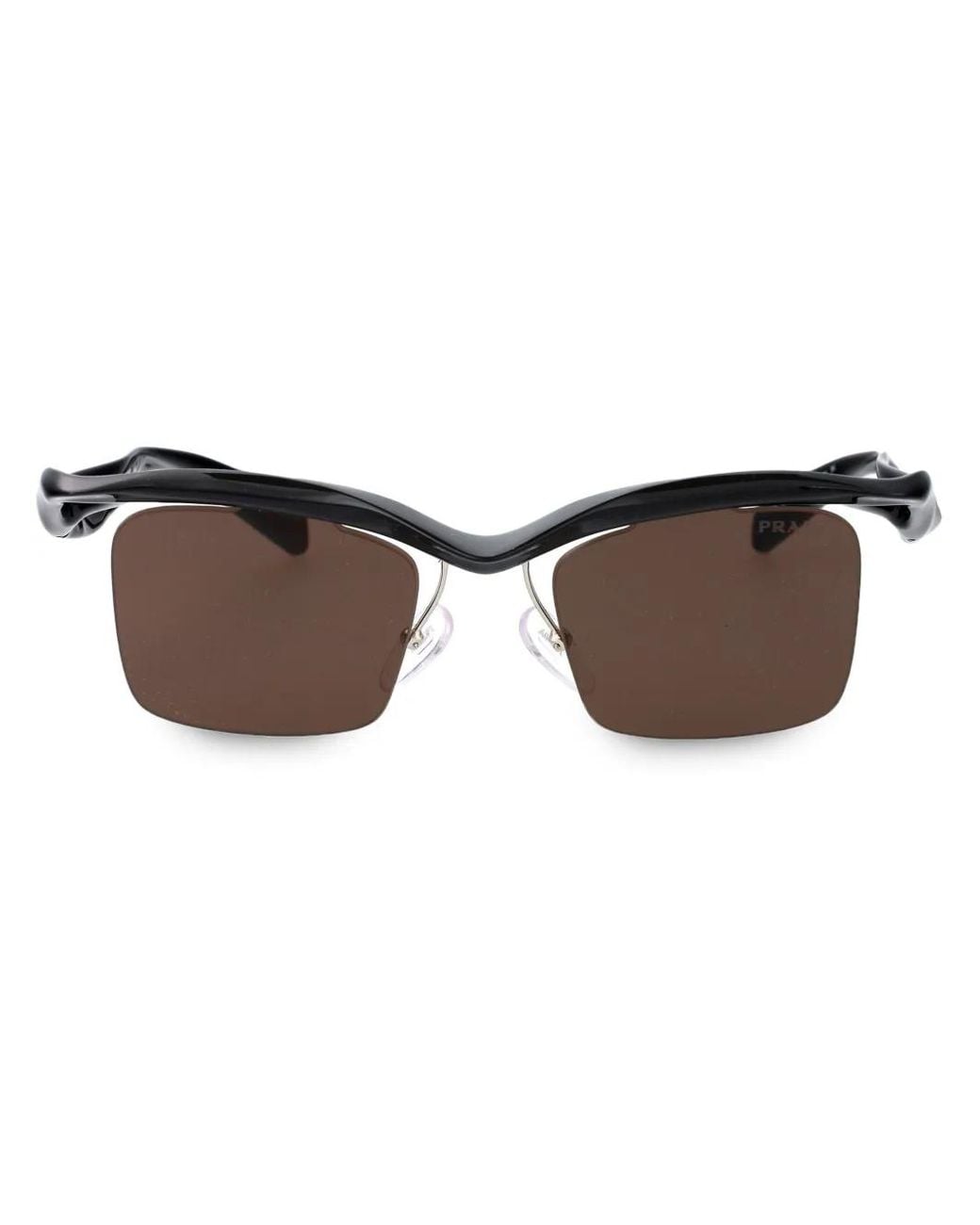 Prada Brown Square-Frame Sunglasses for men