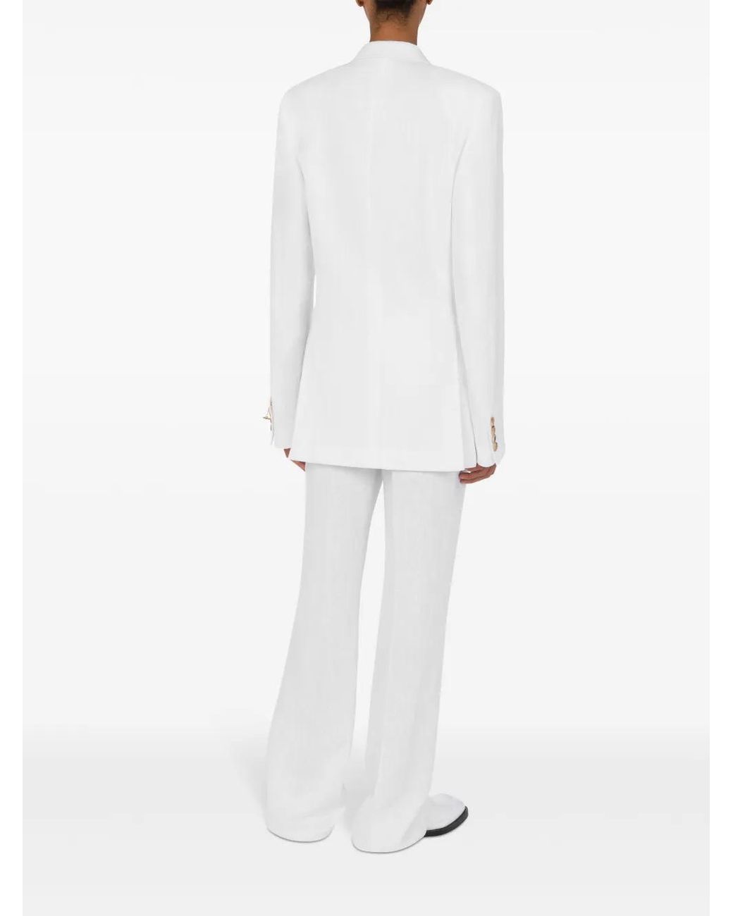 Moschino White Double-Breasted Blazer