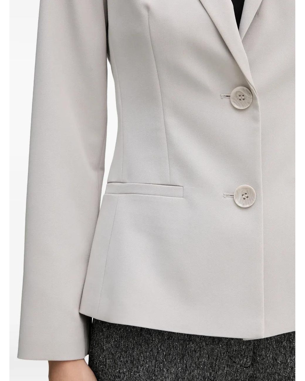 Sisley White Button-Up Blazer