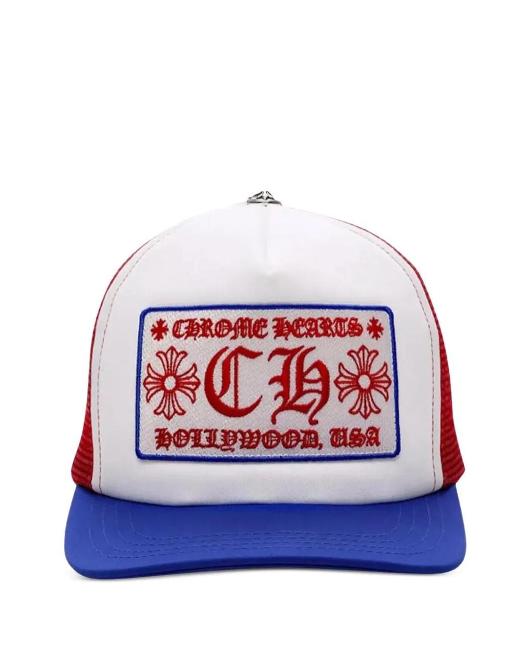 Chrome Hearts Red Hollywood Trucker Hat for men