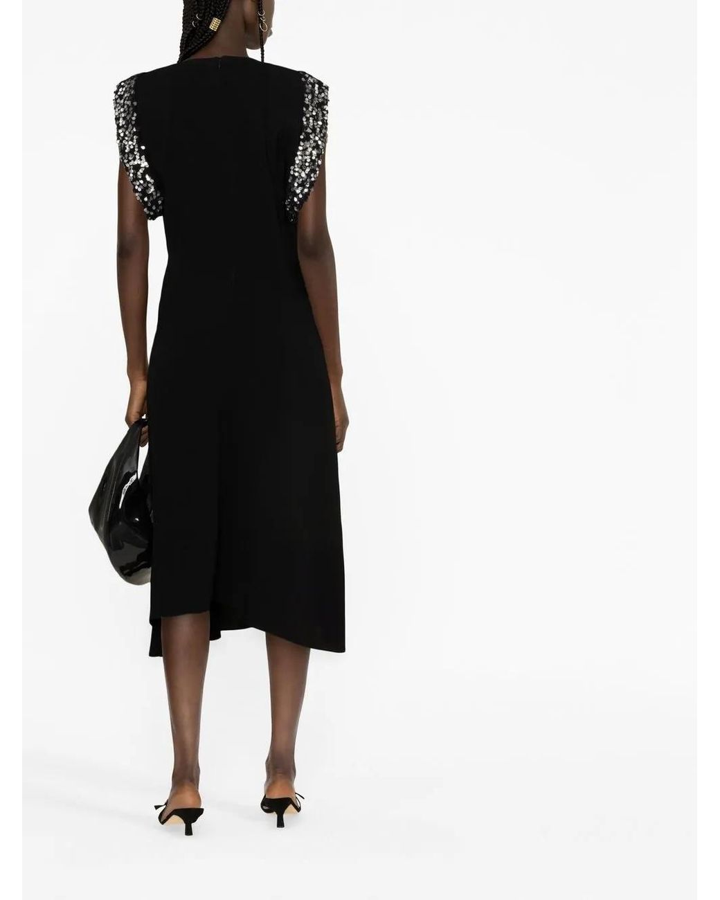 Isabel Marant Black Leronia Sequin-Embellished Midi Dress
