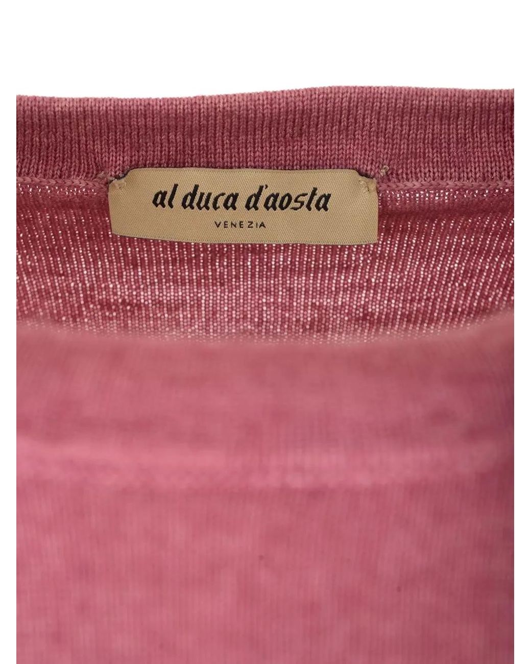 Al Duca D'aosta Pink Crew-Neck Merino-Wool Sweater for men