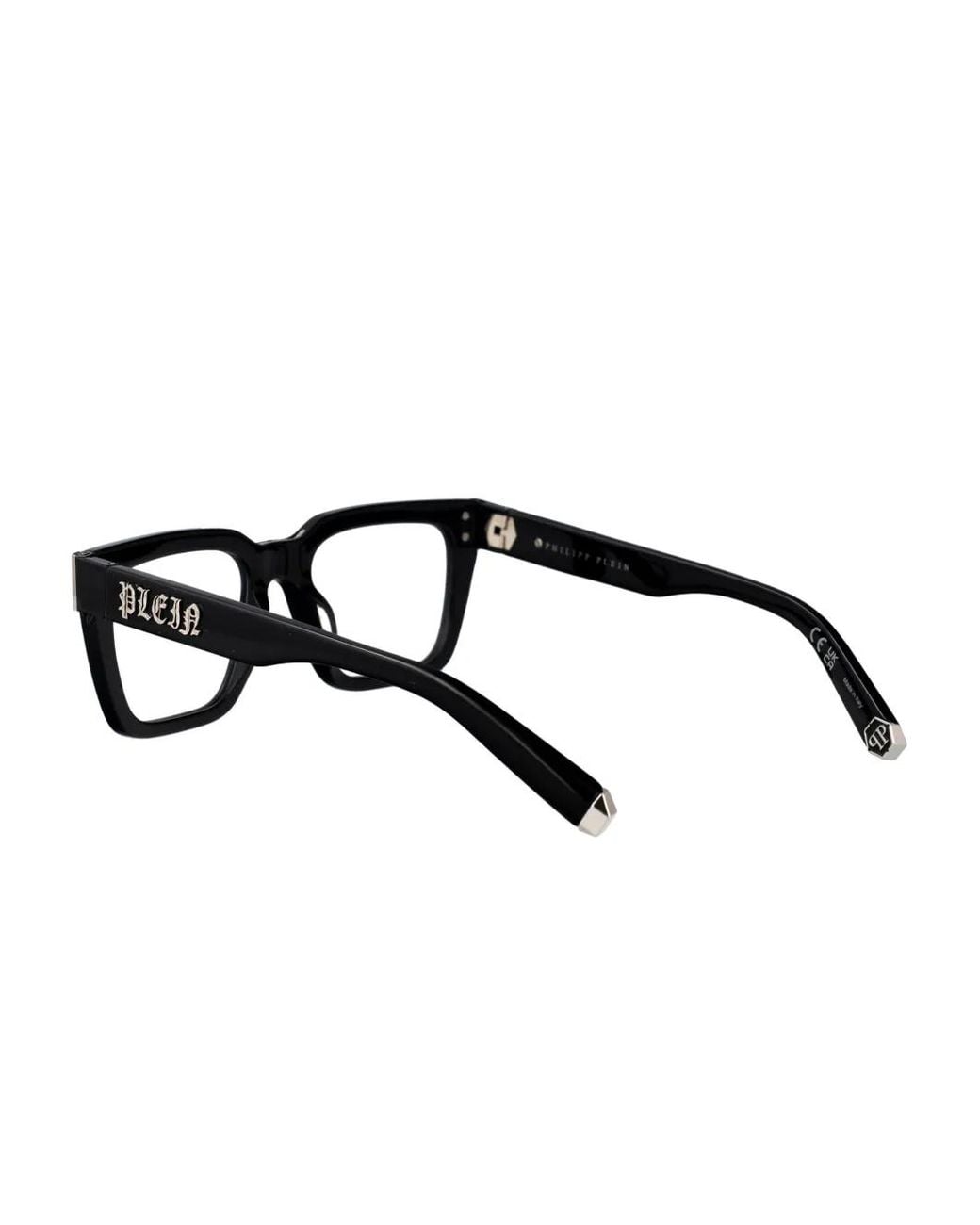 Philipp Plein Black Square-Frame Glasses