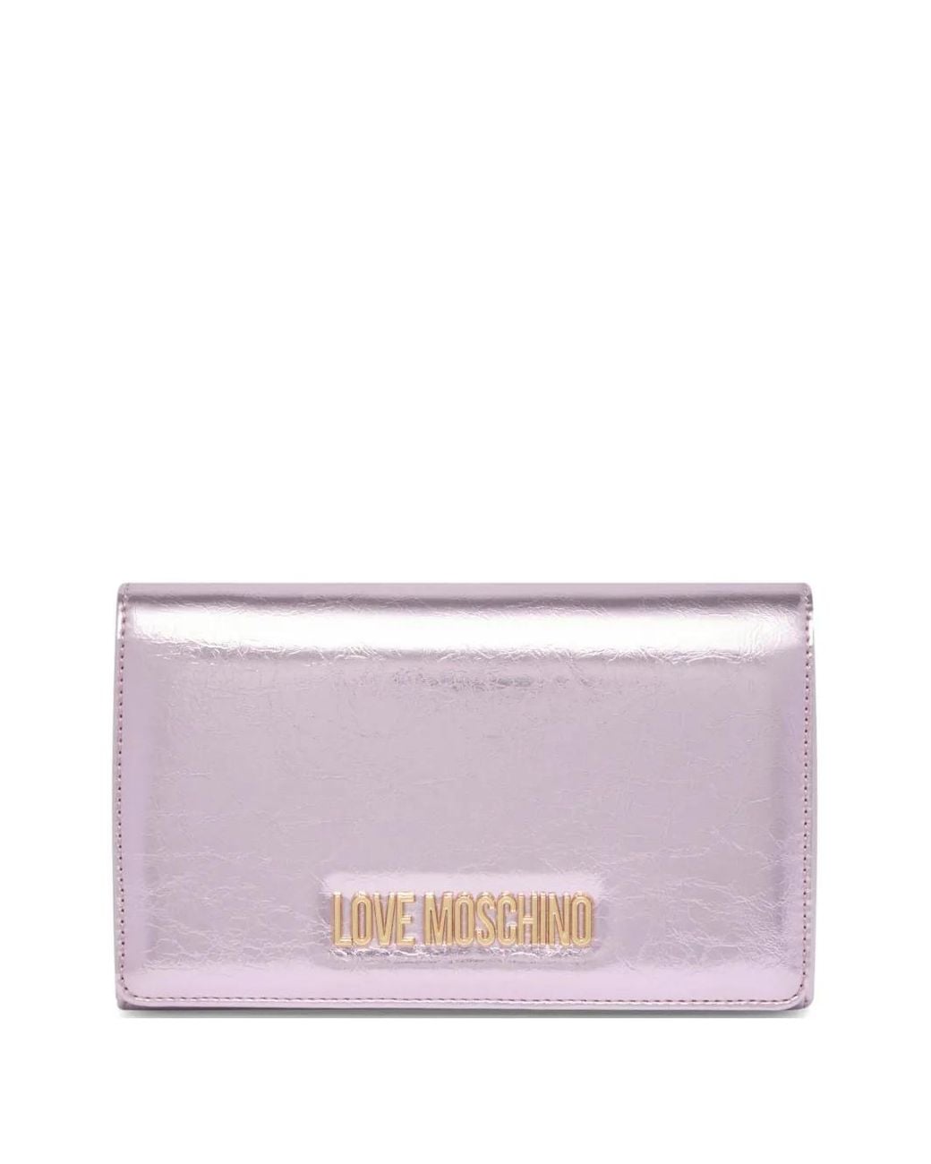 Love Moschino Purple Chain Clutch Bag