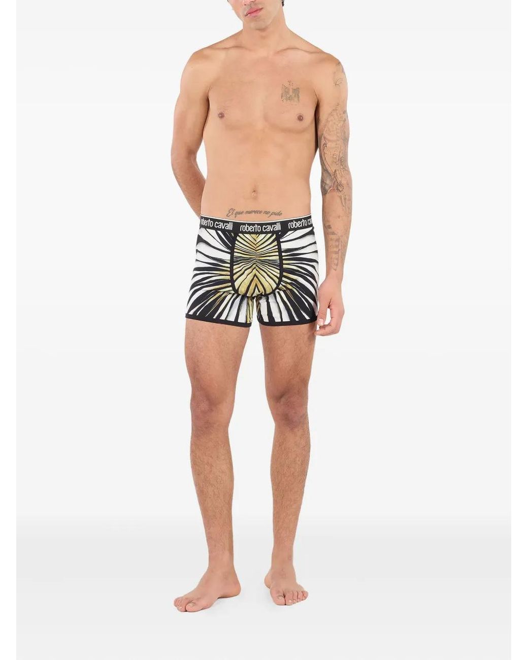Roberto Cavalli White Print Boxers for men