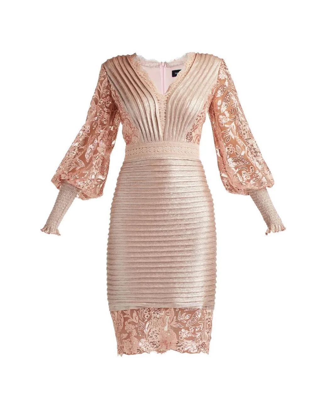 Tadashi Shoji Lovell Lace Bishop Sleeve Dress in White | Lyst Tadashi Shoji Lovell Lace Bishop Sleeve Dress in White | Lyst