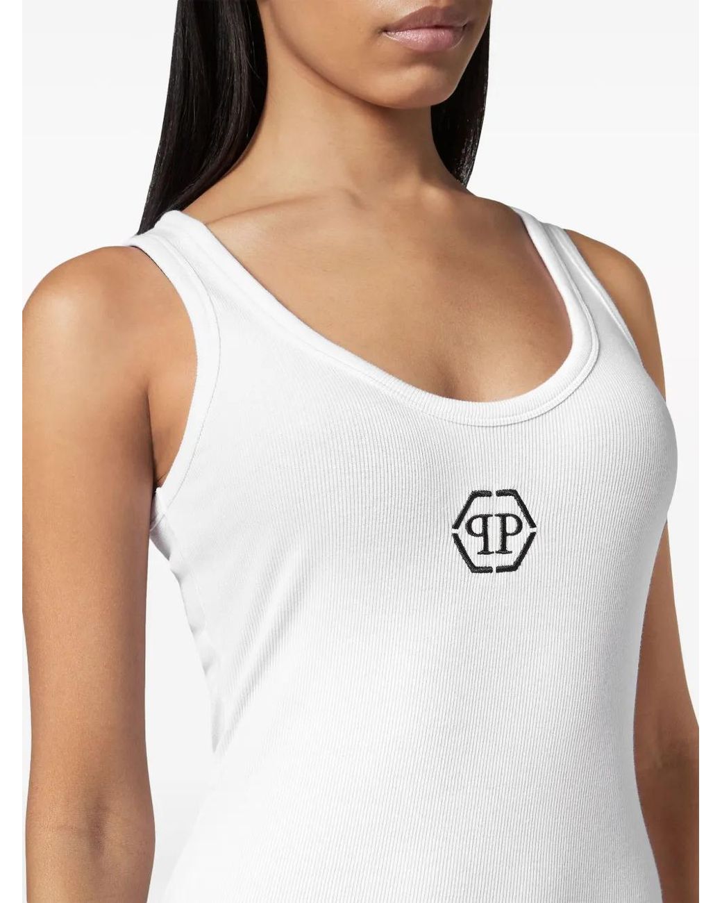 Philipp Plein White Tanktop Dress
