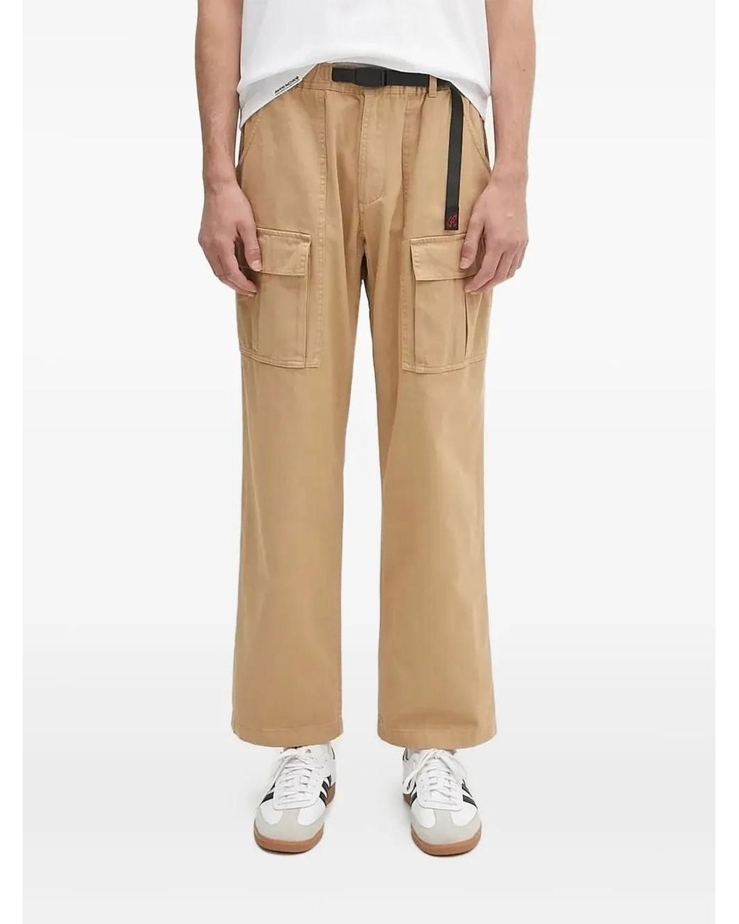 Gramicci Natural Belted Cargo-Pocket Trousers for men