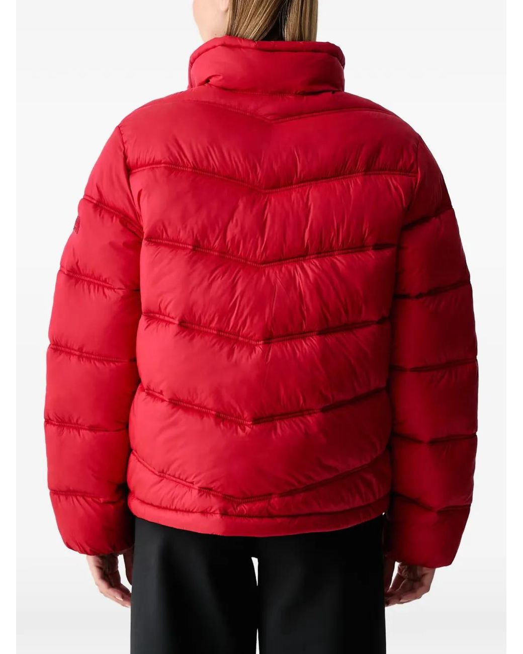 Napapijri Red Ega High-Neck Puffer Jacket