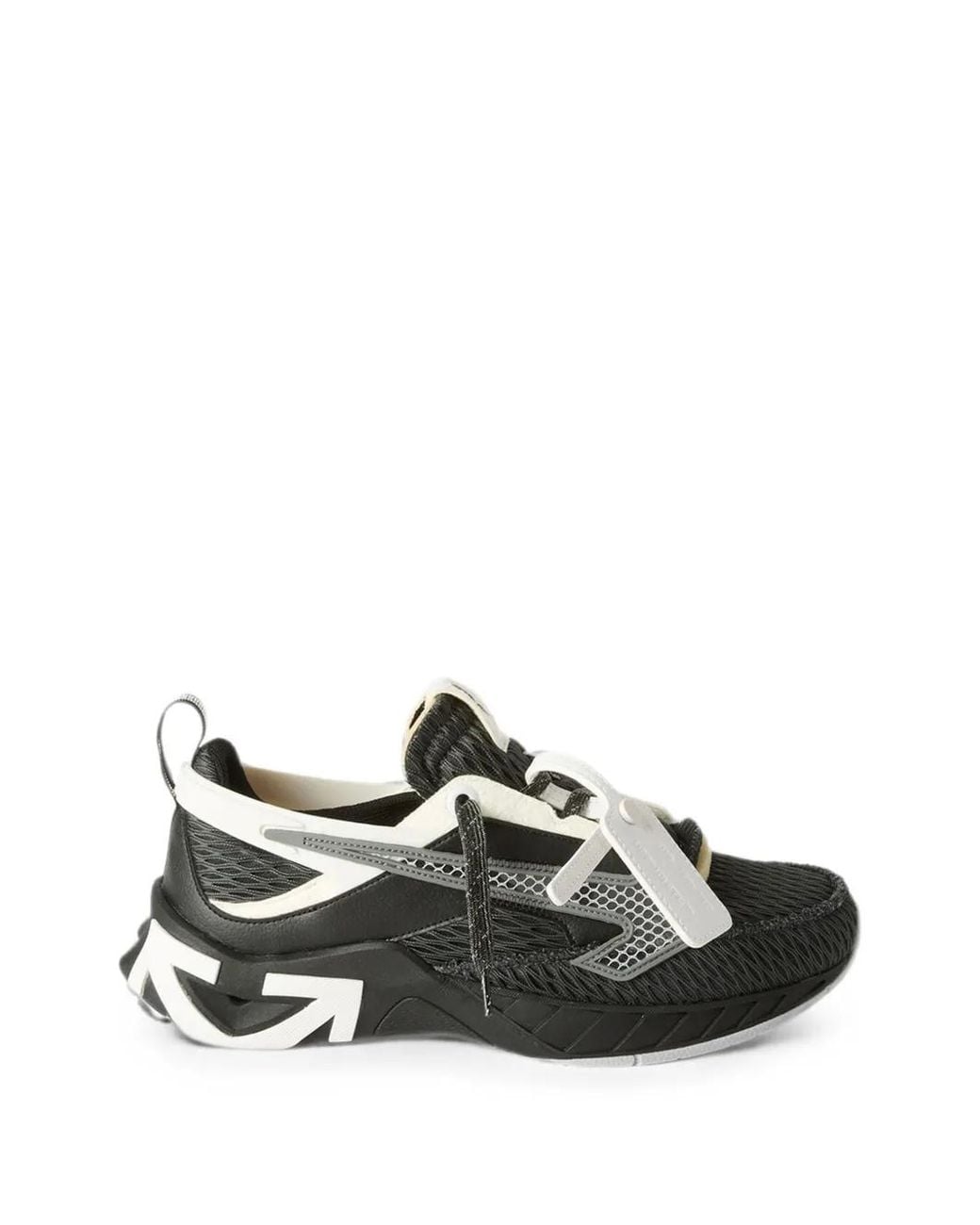Off-White c/o Virgil Abloh Black Panelled Lace-Up Sneakers for men