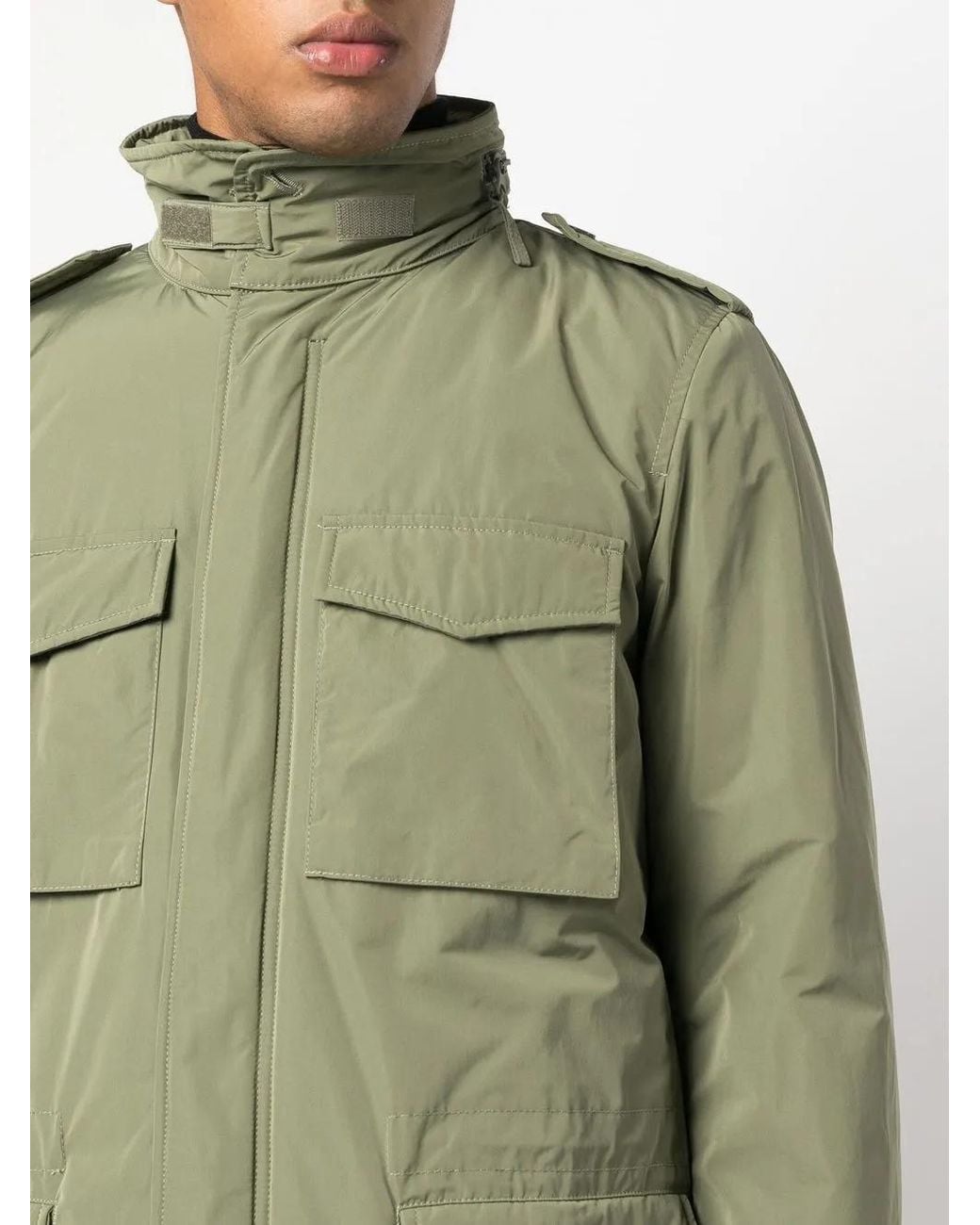 Giacca Con Tasche di Aspesi in Green da Uomo