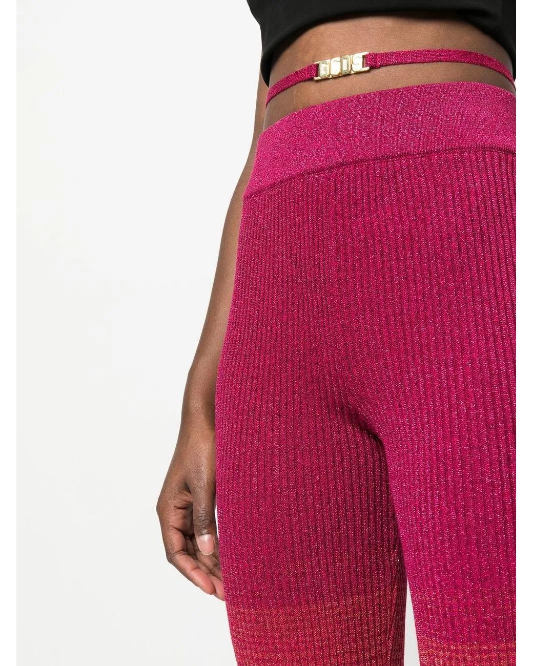 Gcds Red Pants With Shaded Effect