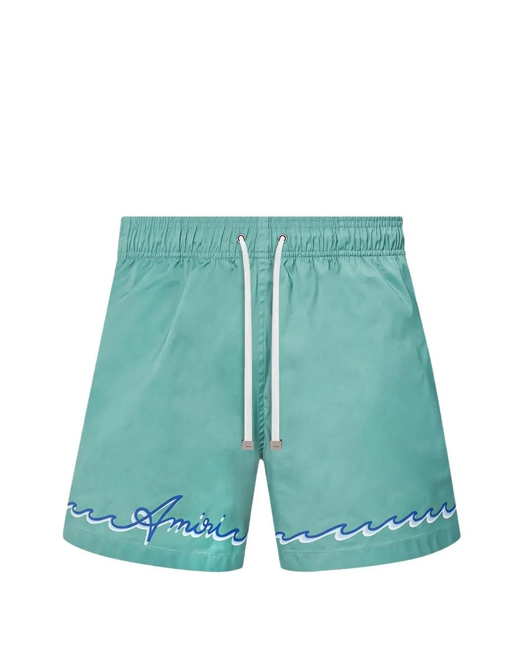 Amiri Blue Wave Logo Swim Shorts for men