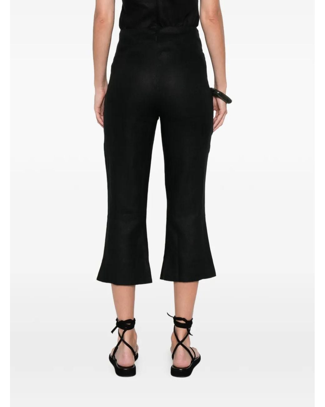 Faithfull The Brand Black Valeria Capri Pants