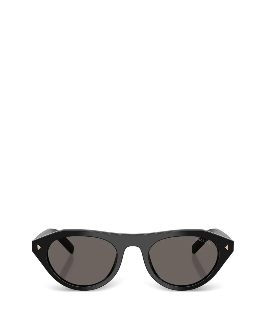 Prada Gray Asymmetrical Geometric-Frame Sunglasses