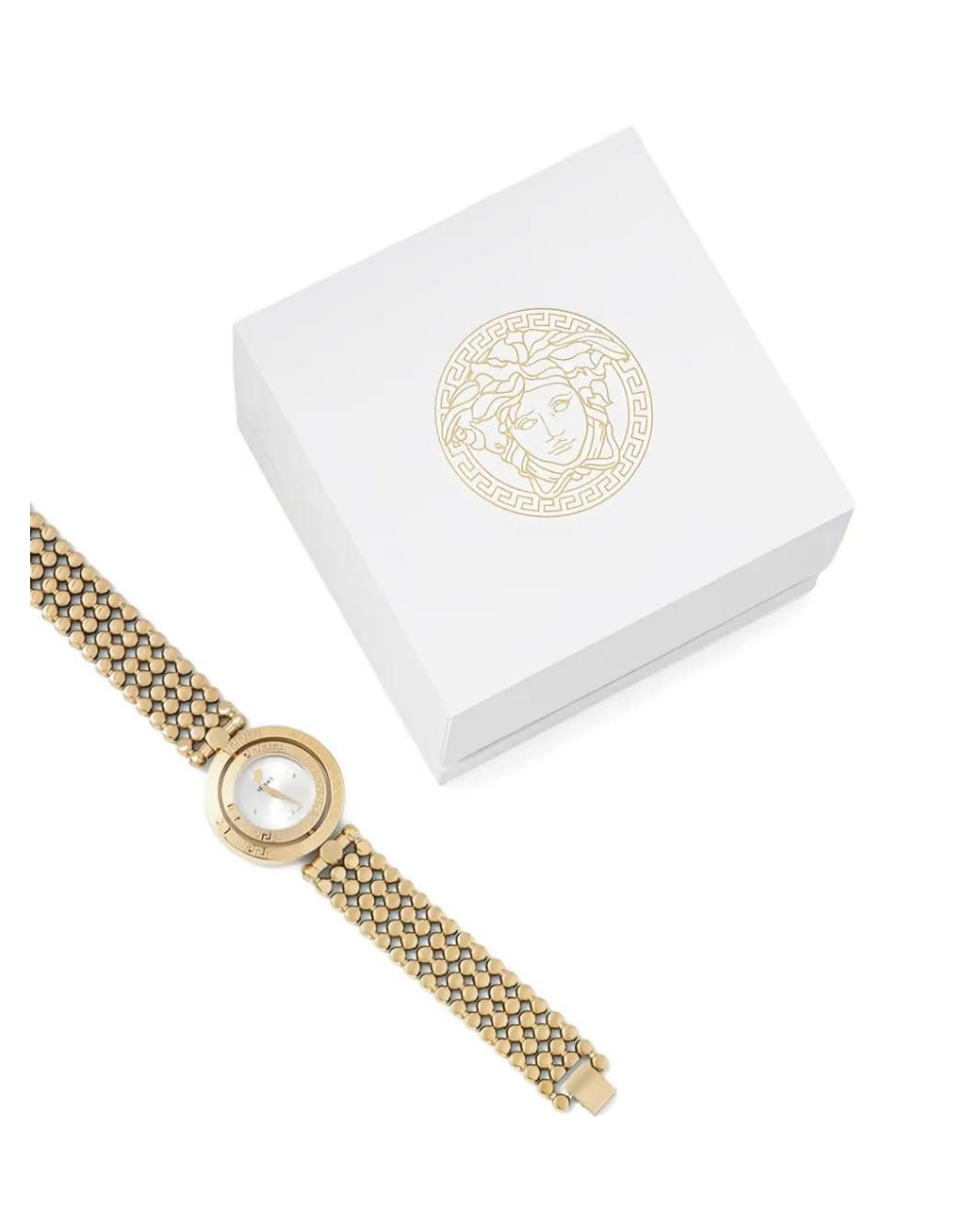 Versace Metallic Round-Face 32Mm Watch