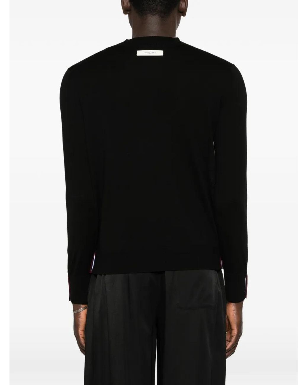 IVORY PARIS Black Pull Boutonné À Manches Longues for men