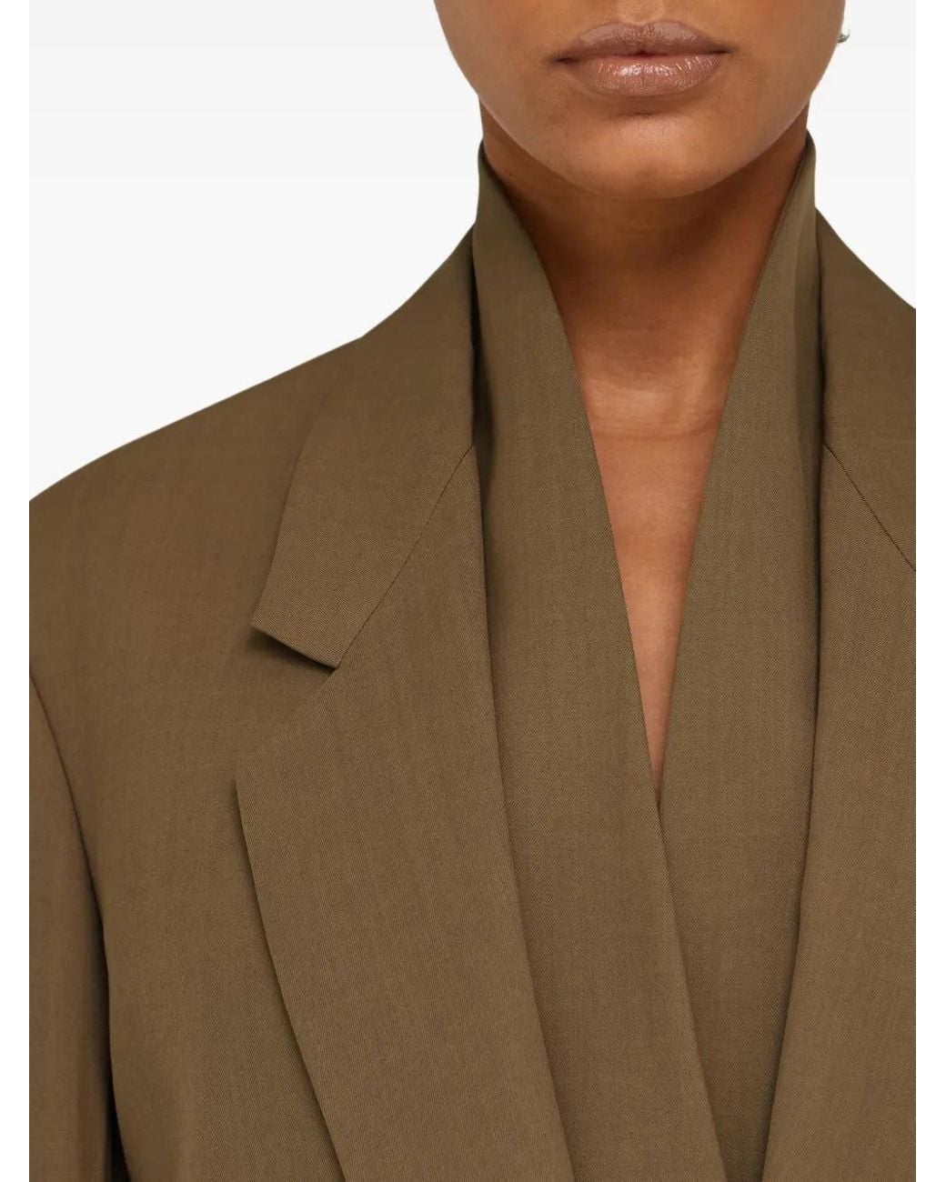 Ferragamo Green Single-Breasted Blazer