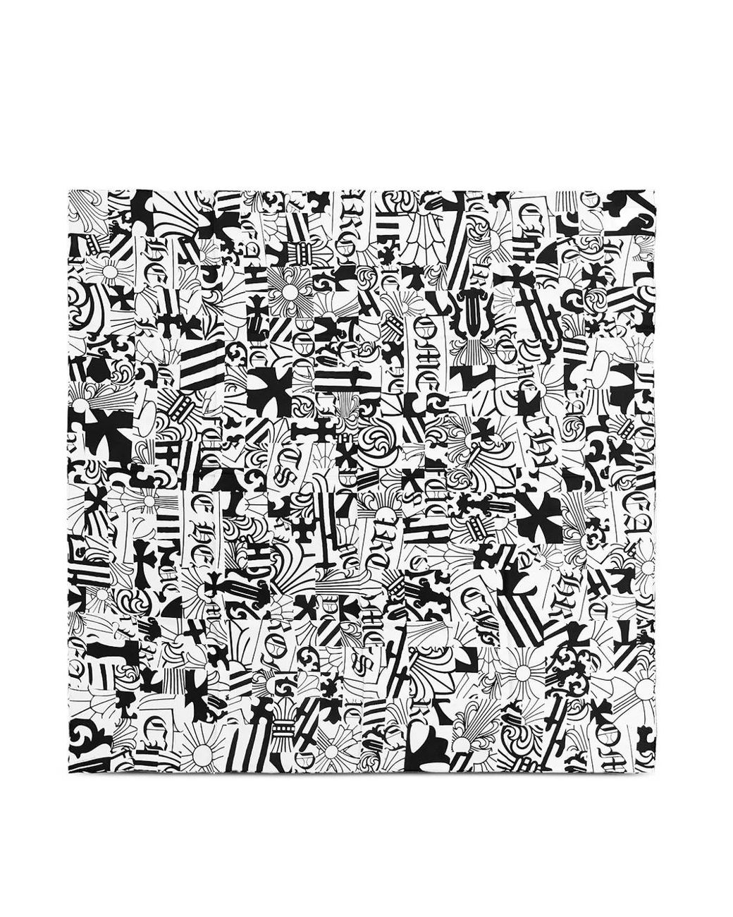 Sciarpa Con Stampa di Chrome Hearts in White