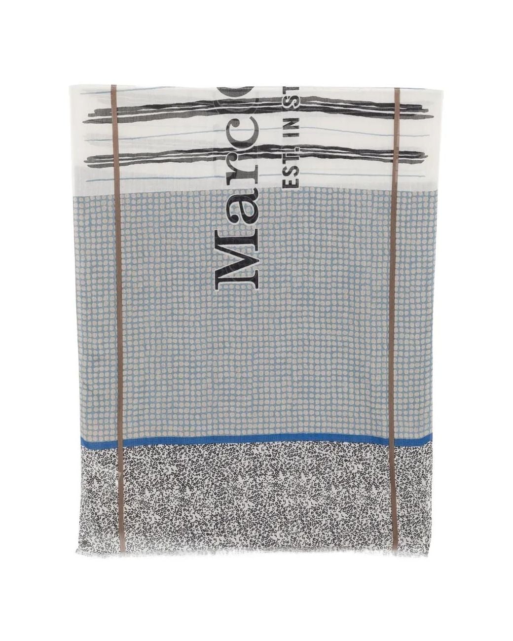 Marc O' Polo Gray All-Over Print Scarf