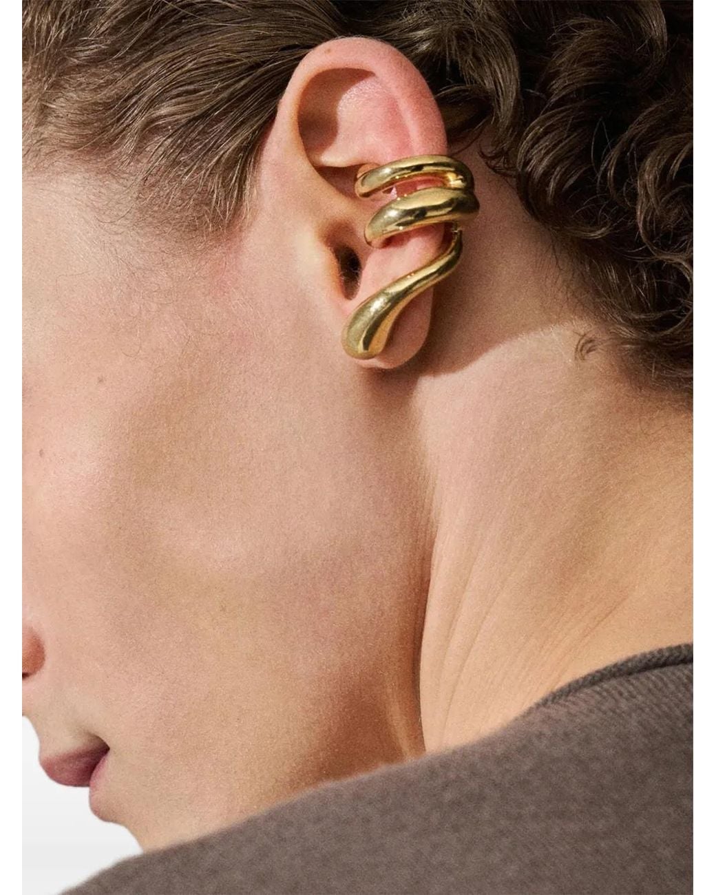 Panconesi Metallic Bijou D'Oreille Blow Up Forma À Forme Sculpturale