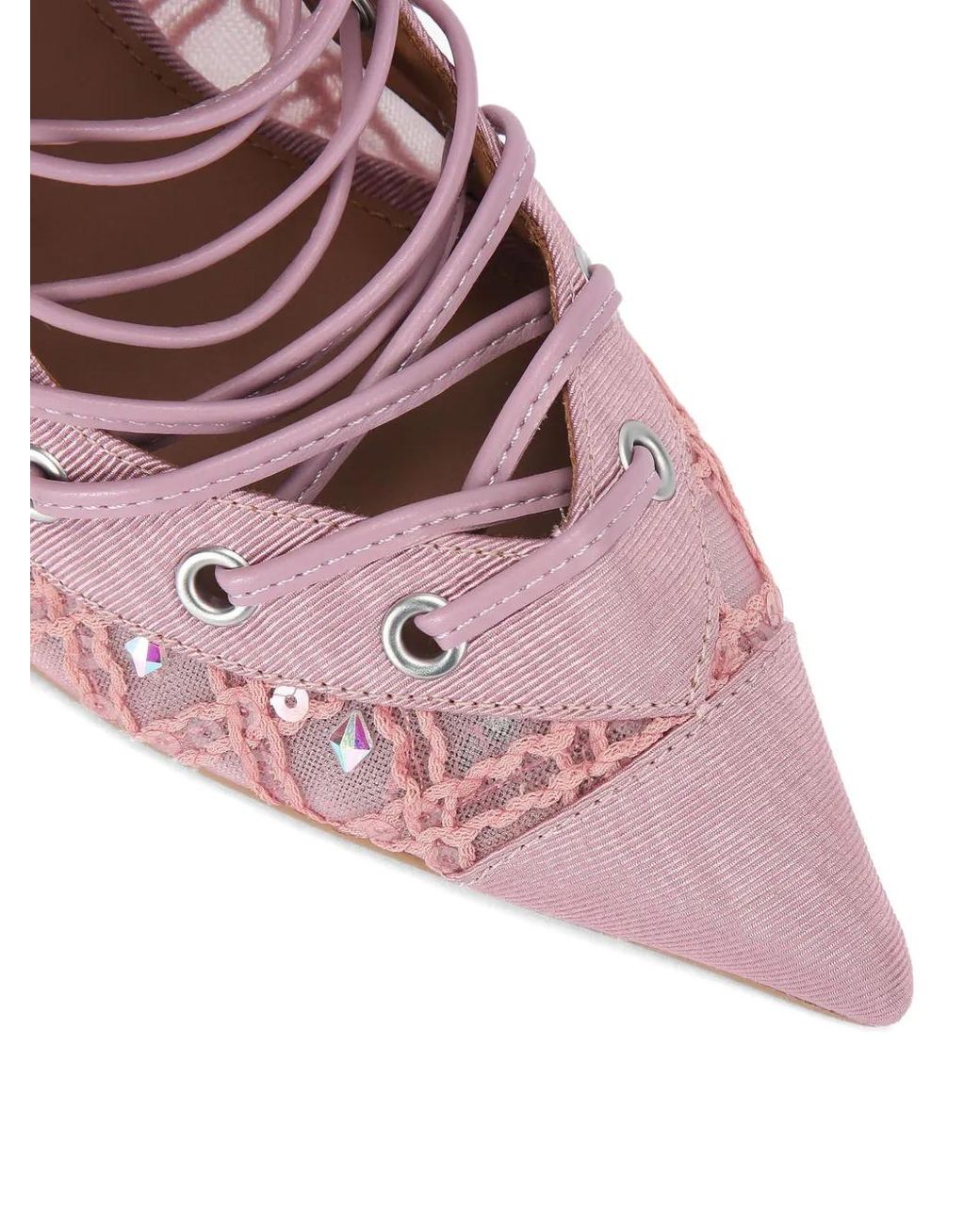 Kurt Geiger Pink Mansion Corset Ankle Boots