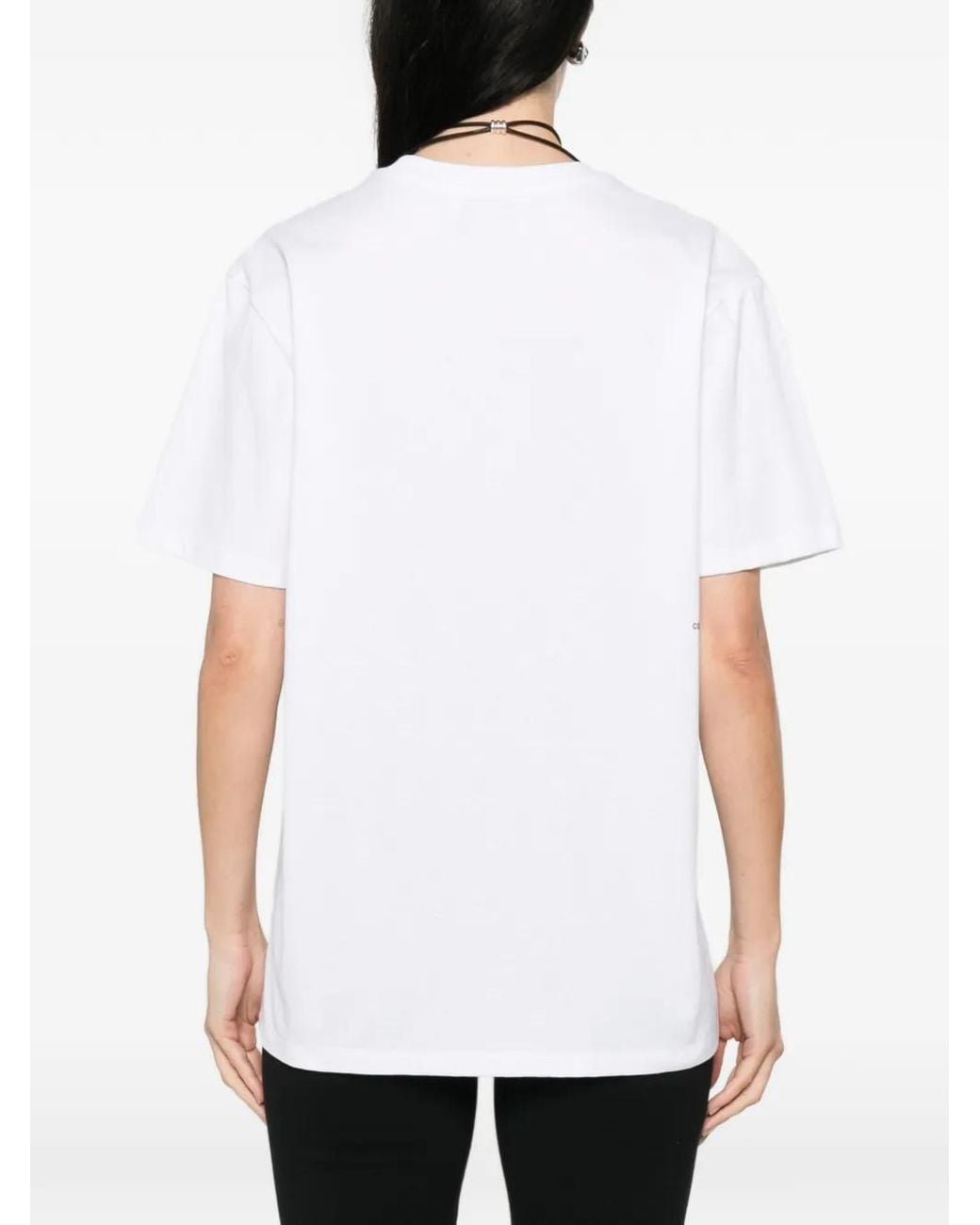 Coperni White Text-Print T-Shirt