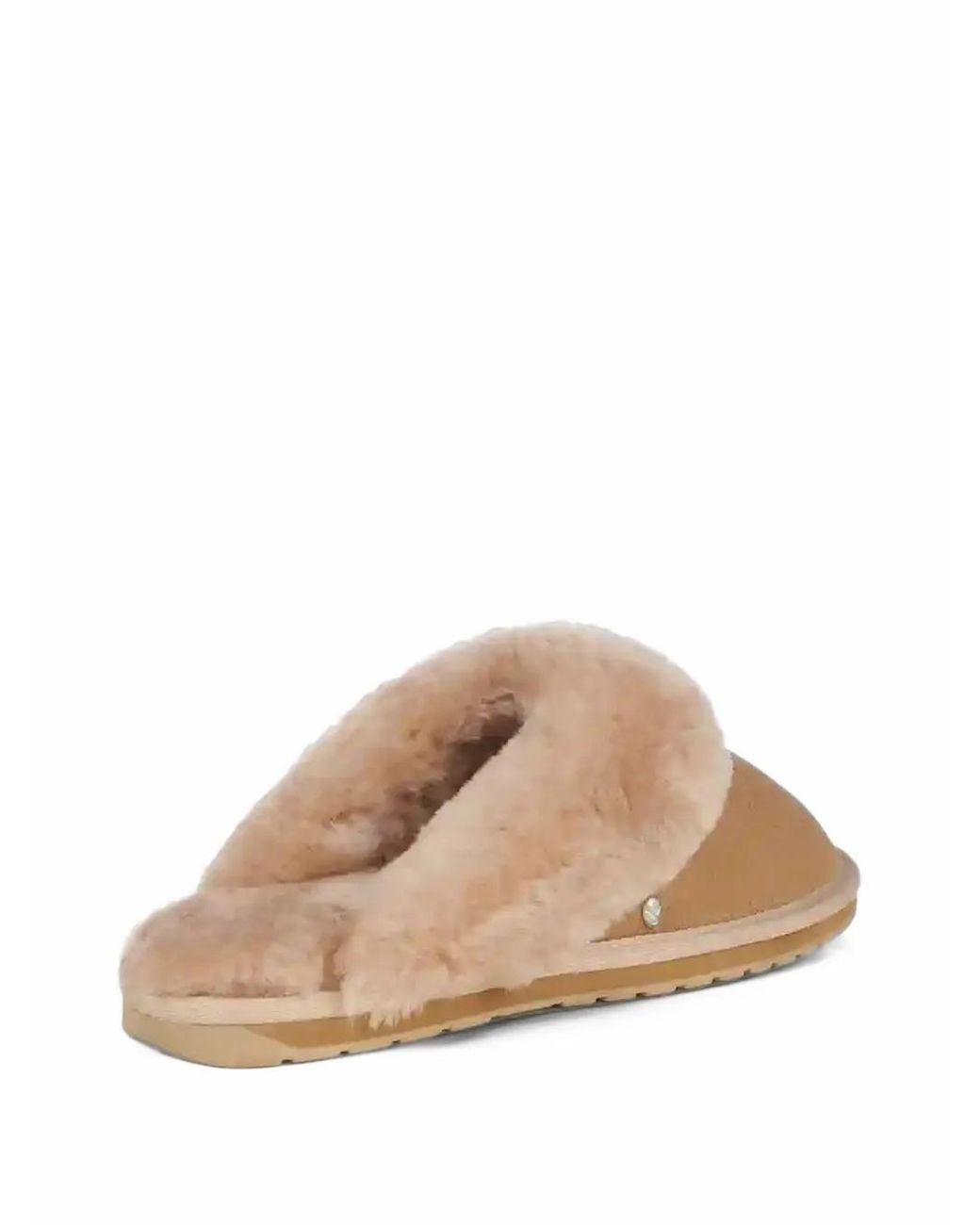 EMU White Jolie Shearling-Trim Slippers