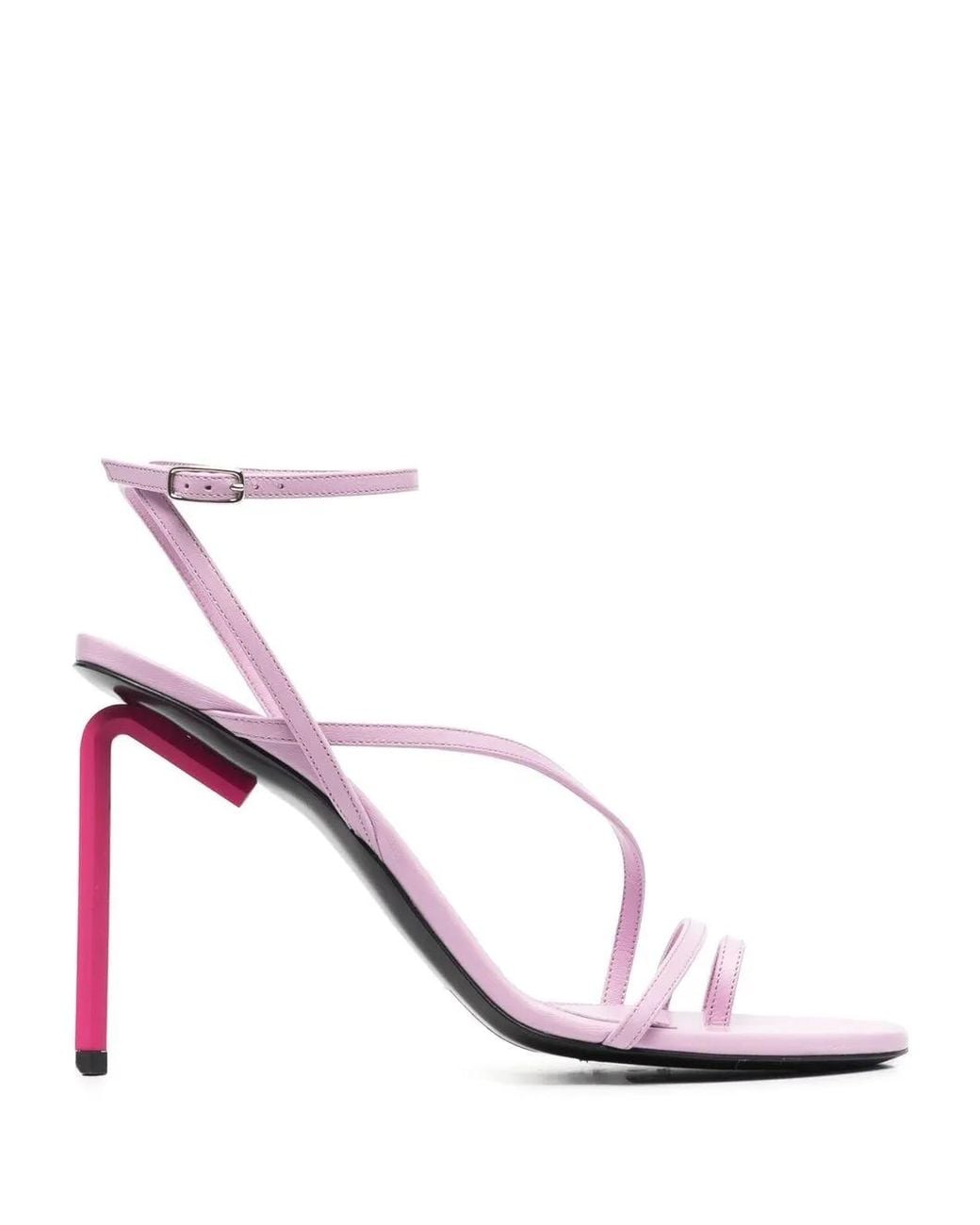 Off-White c/o Virgil Abloh Pink Allen 110 Leather Sandals - Women's - Leather