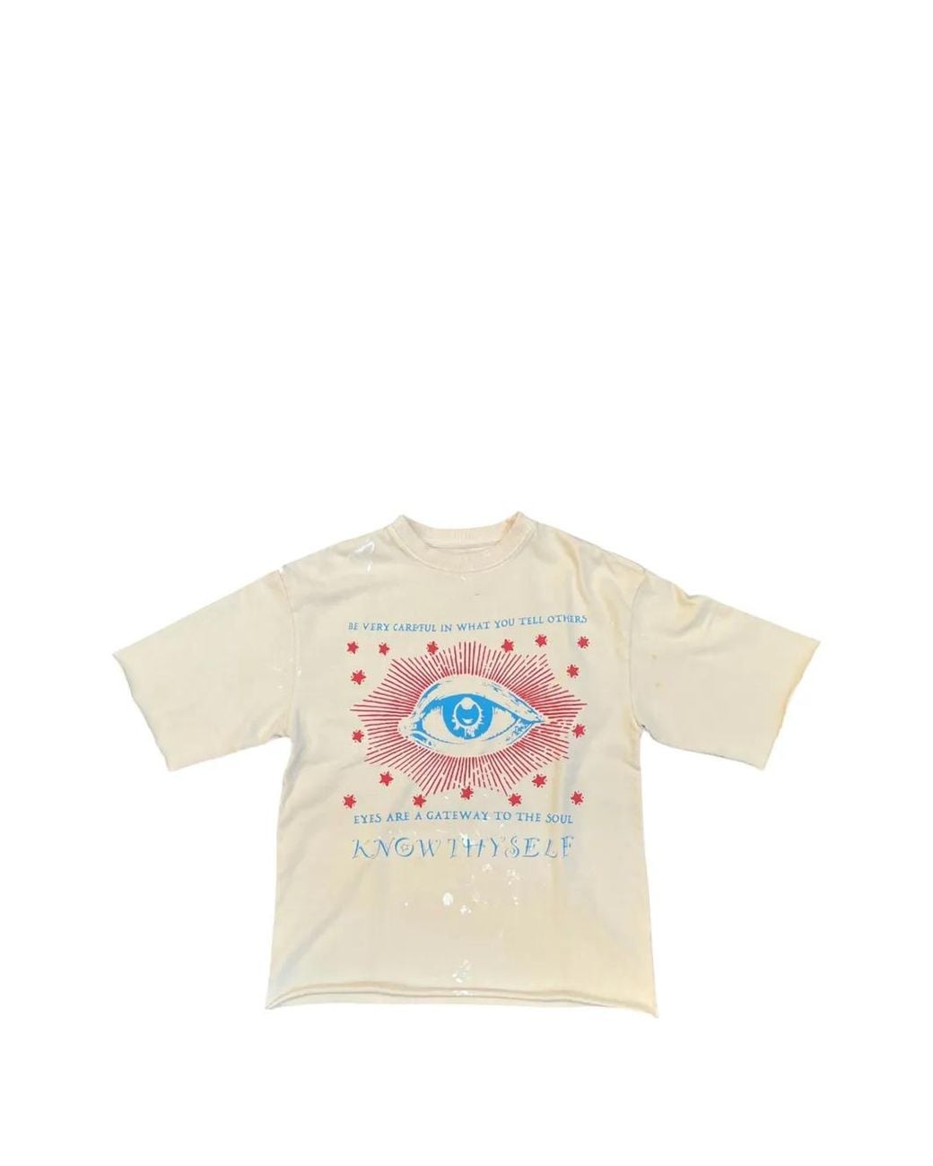 Astrum Natural Know Thyself Graphic-Print Paint-Splatter T-Shirt for men