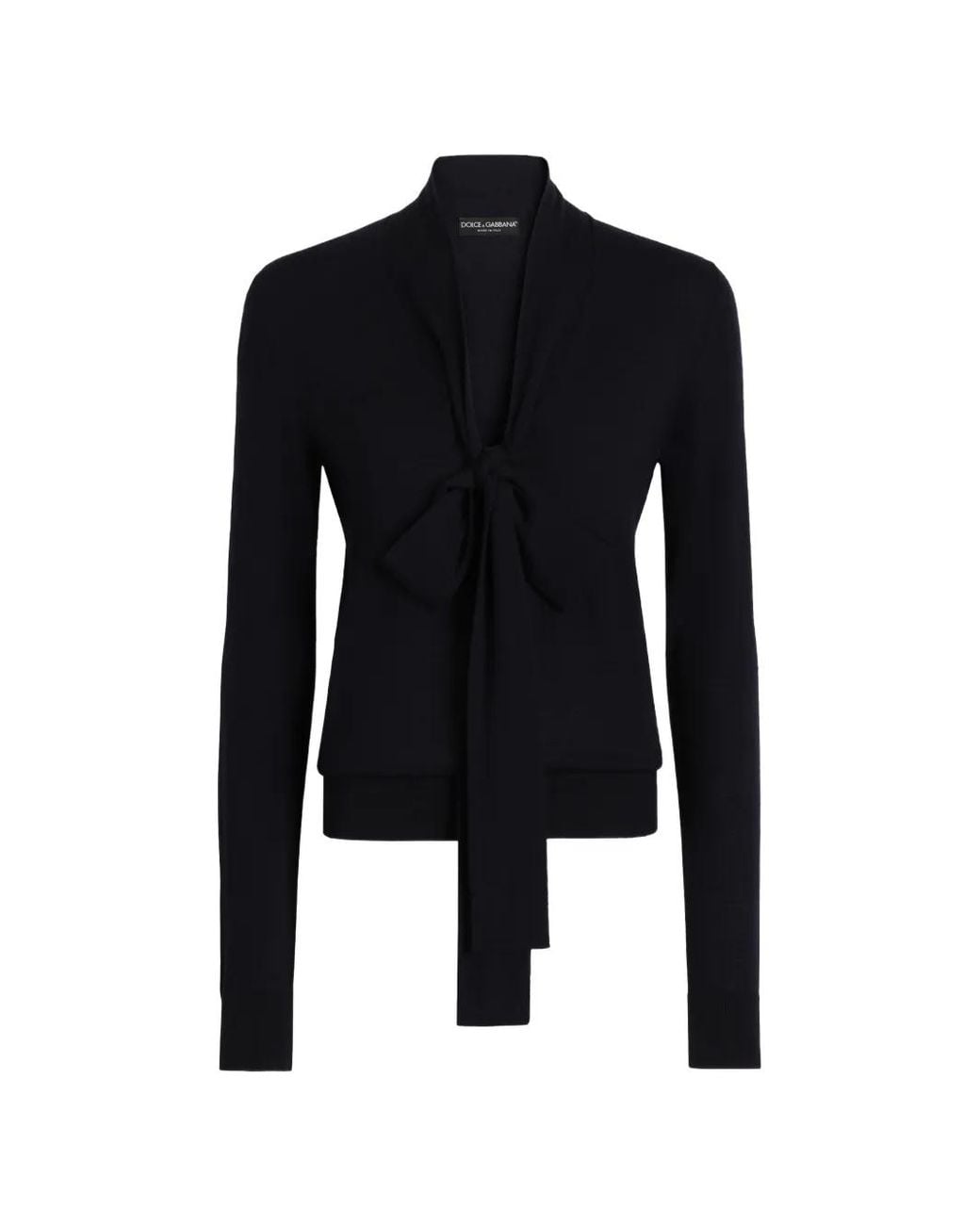 Dolce & Gabbana Black Pull En Laine Vierge