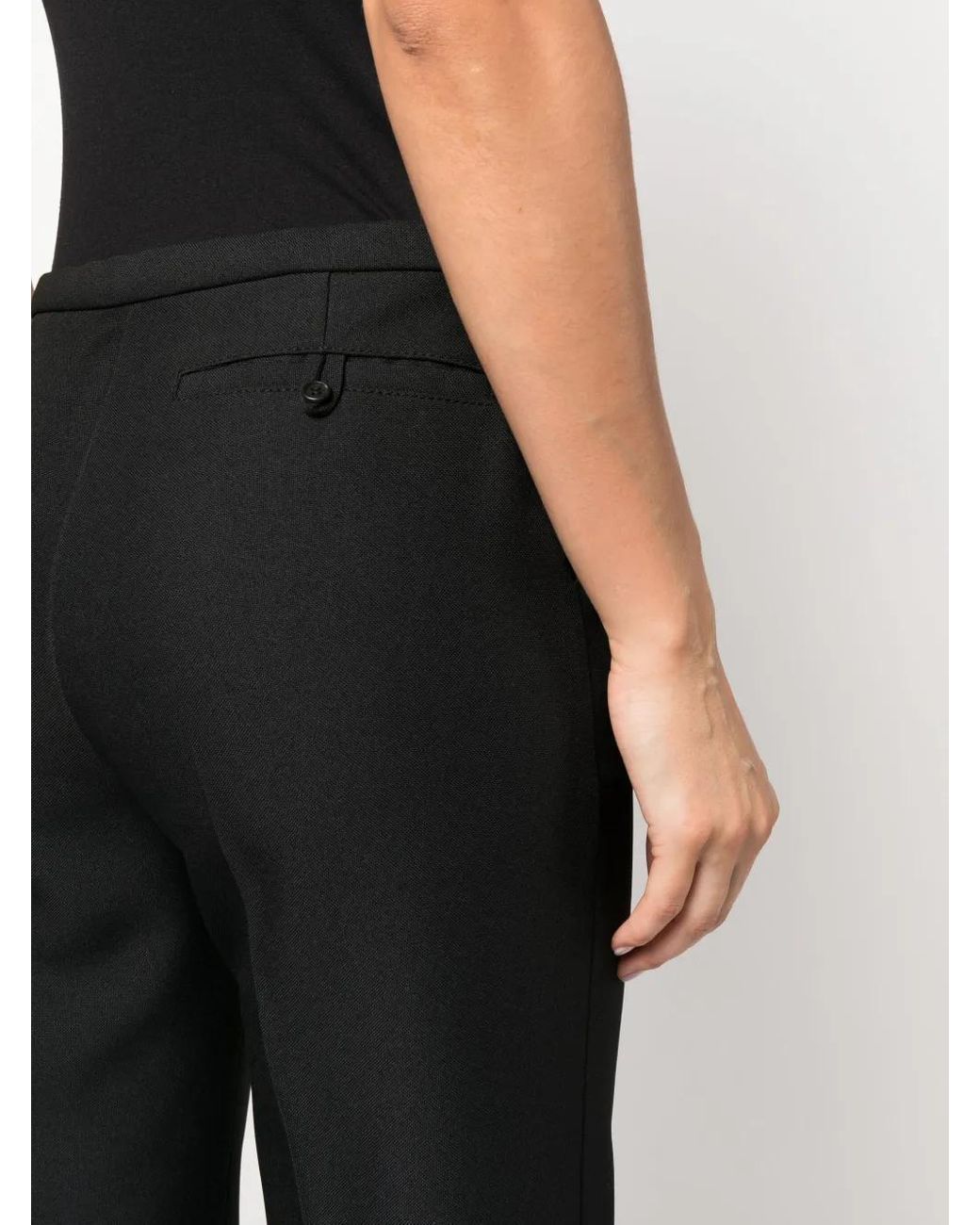 Philosophy Di Lorenzo Serafini Black Pressed-Crease Tailored Trousers
