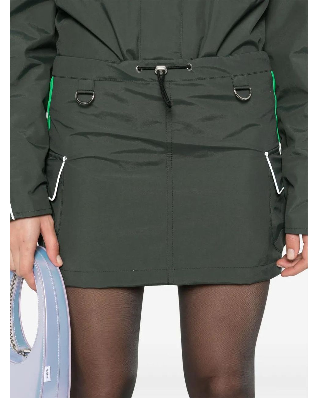 Coperni Green Cargo Mini Skirt
