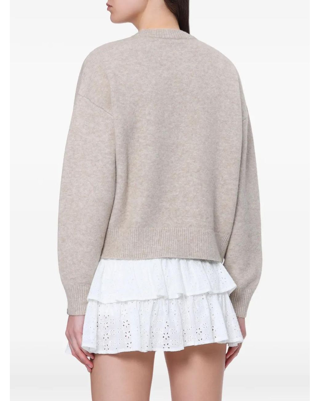AAPE BY A BATHING AP White Logo-Intarsia Crew-Neck Sweater
